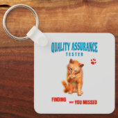 Kwaliteitstester Kattenhumor Sleutelhanger (Voorkant)