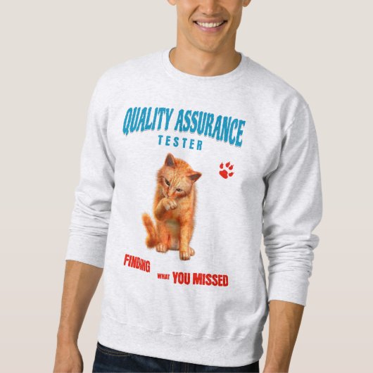 Kwaliteitstester Kattenhumor Trui (Voorkant)