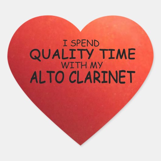 Kwaliteitstijd Alto Clarinet Heart Sticker (Voorkant)