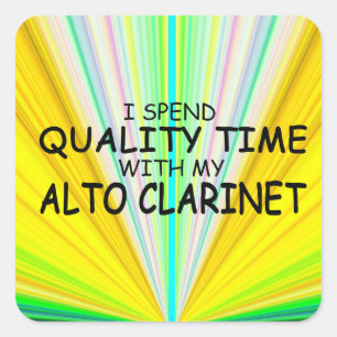 Kwaliteitstijd Alto Clarinet Square Sticker