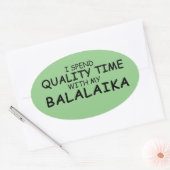 Kwaliteitstijd Balalaika Oval Sticker (Envelop)