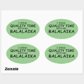 Kwaliteitstijd Balalaika Oval Sticker (Vel)