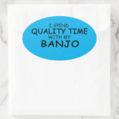 Kwaliteitstijd Banjo Oval Sticker (Tas)