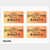 Kwaliteitstijd Banjo Rechthoekige Sticker (Vel)