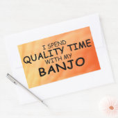 Kwaliteitstijd Banjo Rechthoekige Sticker (Envelop)