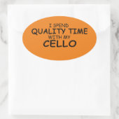 Kwaliteitstijd Cello Oval Sticker (Tas)