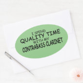 Kwaliteitstijd Contrabass Clarinet Oval Sticker (Envelop)