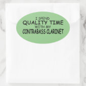 Kwaliteitstijd Contrabass Clarinet Oval Sticker (Tas)