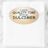 Kwaliteitstijd Dulcimer Oval Sticker (Tas)