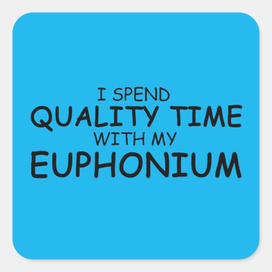 Kwaliteitstijd Euphonium Square Sticker (Voorkant)