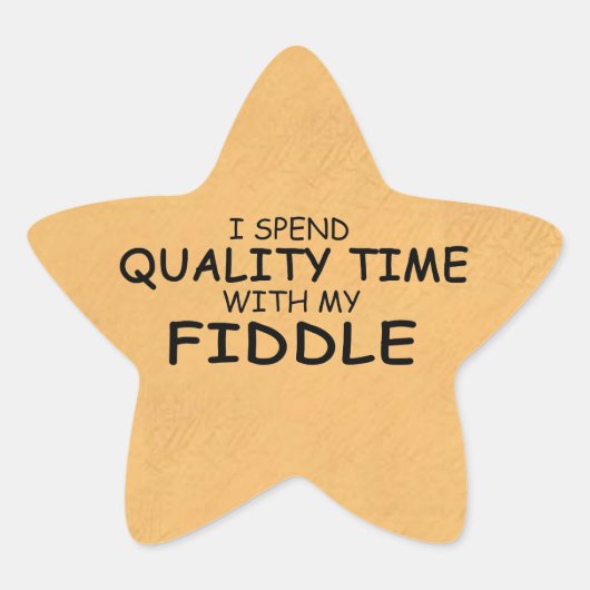 Kwaliteitstijd Fiddle Star-Sticker Ster Sticker (Voorkant)