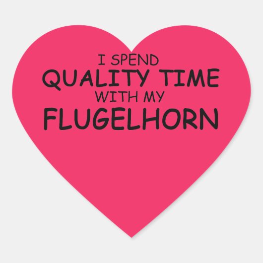 Kwaliteitstijd Flugelhorn Heart Sticker (Voorkant)