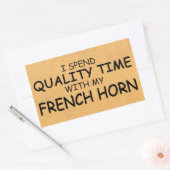 Kwaliteitstijd Franse Hoorn Rechthoekige Sticker (Envelop)