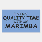 Kwaliteitstijd Marimba Rechthoekige Sticker (Voorkant)