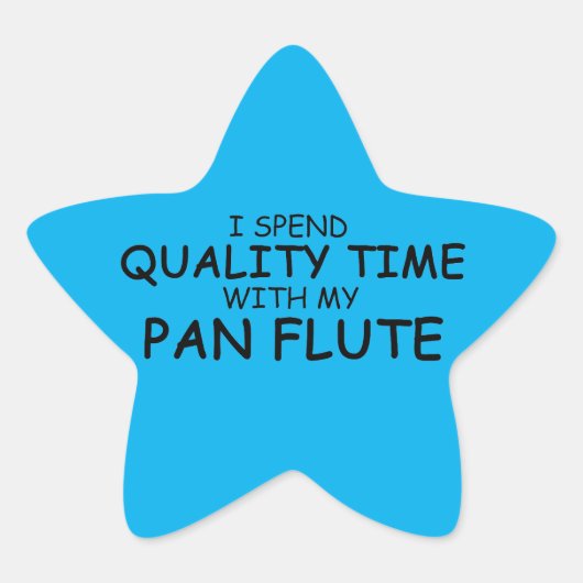 Kwaliteitstijd Pan Flute Star-Sticker Ster Sticker (Voorkant)