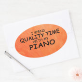 Kwaliteitstijd Piano Oval Sticker (Envelop)