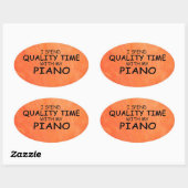 Kwaliteitstijd Piano Oval Sticker (Vel)
