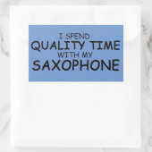 Kwaliteitstijd Saxophone Rechthoekige Sticker (Tas)