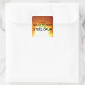 Kwaliteitstijd staal Drum Square Sticker (Tas)