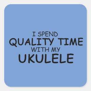 Kwaliteitstijd Ukulele Square Sticker