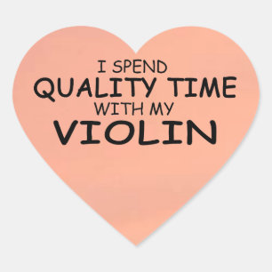 Kwaliteitstijd Violin Heart Sticker