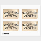 Kwaliteitstijd Violin Rechthoekige Sticker (Vel)