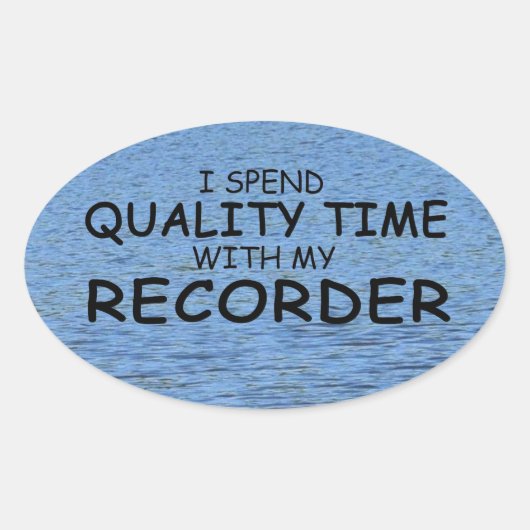 Kwaliteitstijdrecorder ovaal Sticker (Voorkant)