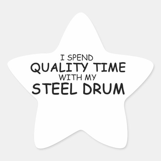 Kwaliteitstijdstaal Drum Ster Sticker (Voorkant)