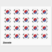 Kwaliteitsvlag Zuid-Korea Ronde Sticker (Vel)