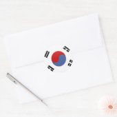 Kwaliteitsvlag Zuid-Korea Ronde Sticker (Envelop)
