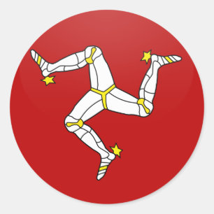 Kwaliteitsvlaggencirkel van het eiland Man Ronde Sticker