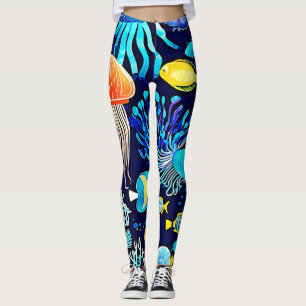Kwallen en vissen: Deep Zee Delight Leggings