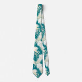 Kwallen in blauwe oceaan Zomerseizoen Monogram Stropdas (Voorkant)