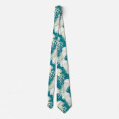 Kwallen in blauwe oceaan Zomerseizoen Monogram Stropdas (Achterkant)