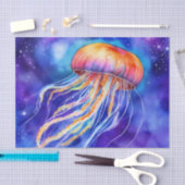 Kwallen in de oceaan abstract tissuepapier (Craft)