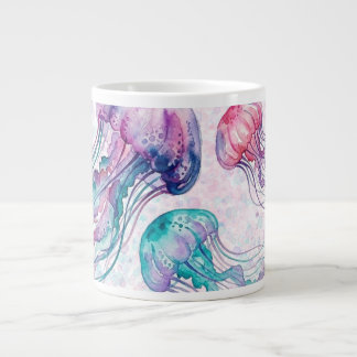 Kwallen in Turquoise en Paars Meisje Baby Shower Extra Grote Beker