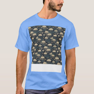 Kwallen Naadloze Patroon Jelly Fish Aquatic Mari T-shirt