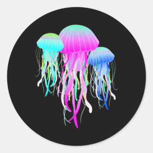 Kwallen Ocean Decor Jelly Fish Zee Dieren Ronde Sticker