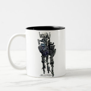 Kwallen of Kroonluchter UFO of UAP Tweekleurige Koffiemok