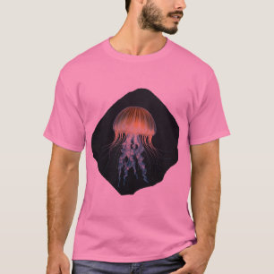 Kwallen op bleek zwart papier t-shirt