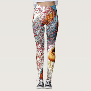 kwallen (Scheibenquallen) van Ernst Haeckel  Leggings