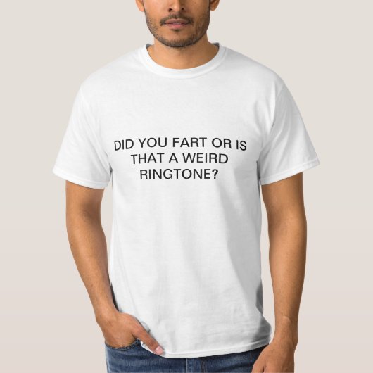 KWAM JE BEGIN OF IS DAT EEN WEIRD RINGTONE? T-SHIRT (Voorkant)