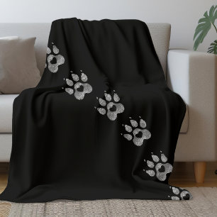 Kwam mijn hart binnen Hondenpootafdrukken Hond M Fleece Deken