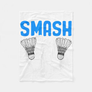 Kwam naar Smash Shuttle Sport Hobby Badminton Play Fleece Deken
