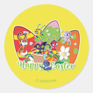 Kwamis Gelukkig Pasen Ronde Sticker