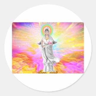 Kwan Yin The Goddess of Compassion Ronde Sticker