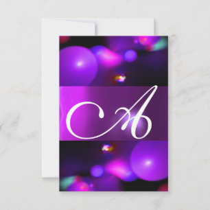 KWANTUM BEL MONOGRAM paars rsvp Kaart