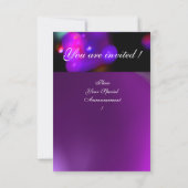 KWANTUM BUBBEL MONOGRAM paars rsvp Kaart (Achterkant)