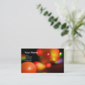 KWANTUM BUBBLES 2 MONOGRAM Levendig zwart rood Visitekaartje (Staand voorkant)