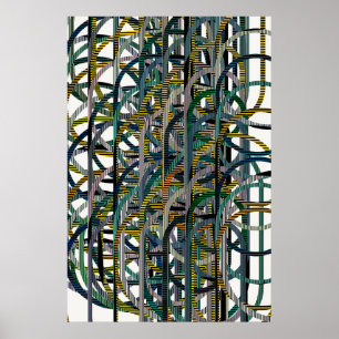 Kwantum Geometrisch Patroon Poster